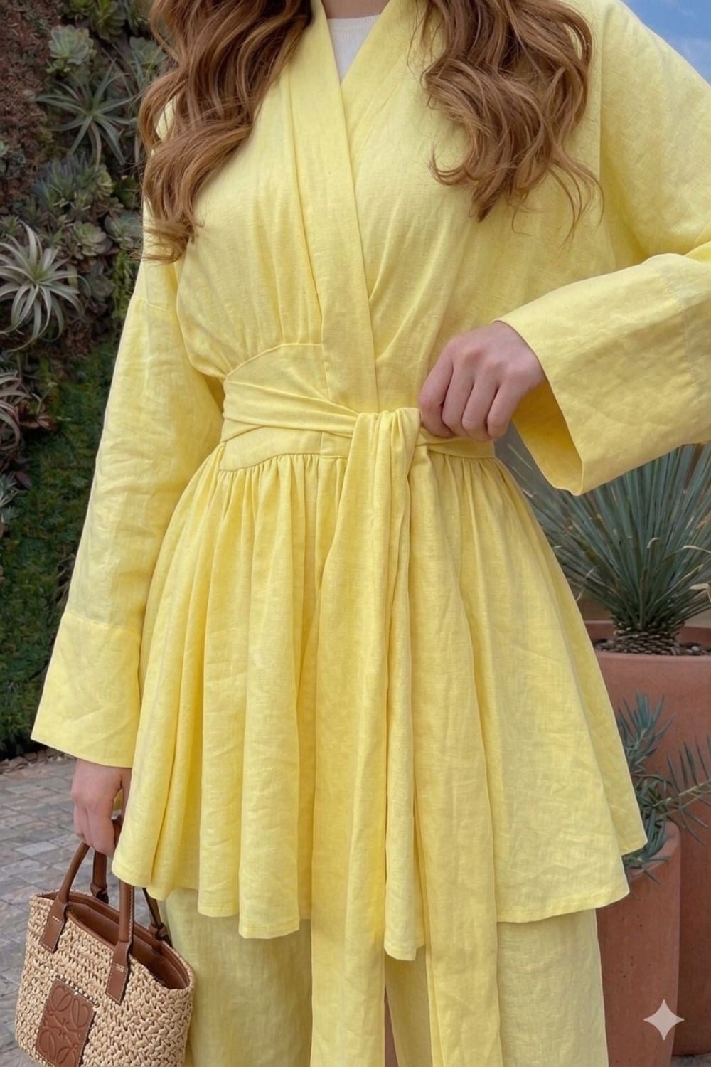 Vesper Kimono Takım Sarı 2111-1 