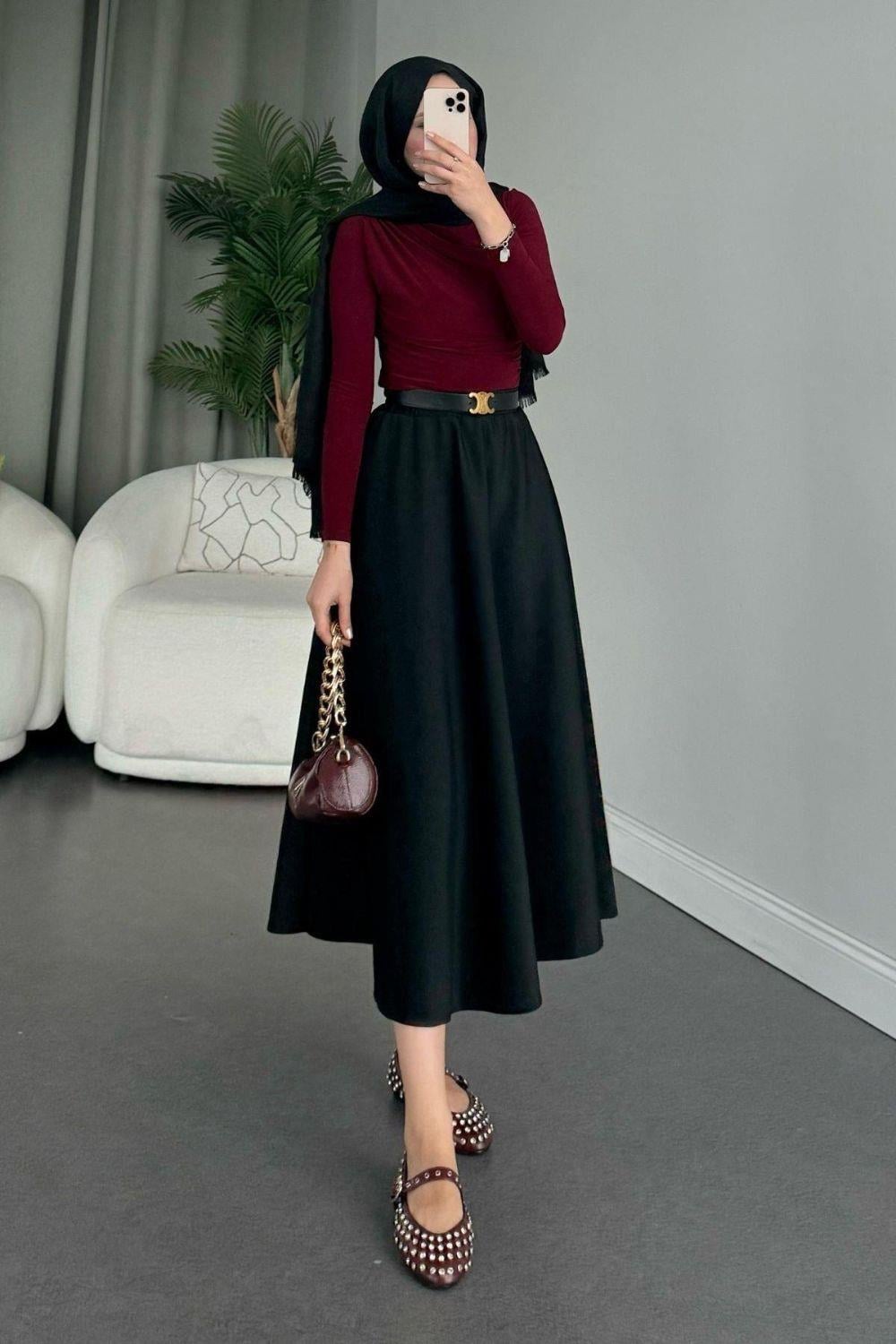 Normany Bluz Bordo 2136 