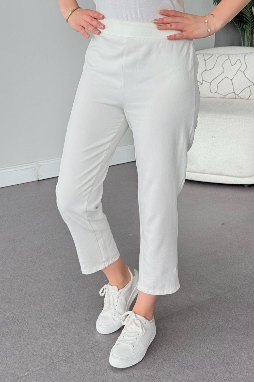 Klasik Pantolon Beyaz 2163 