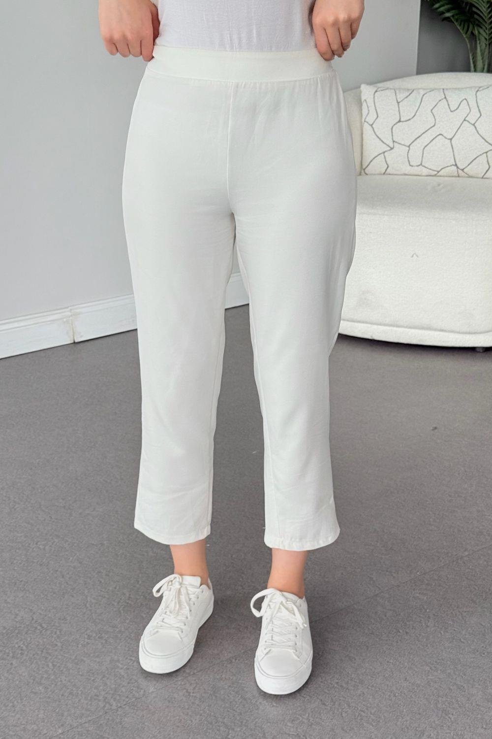Klasik Pantolon Beyaz 2163 