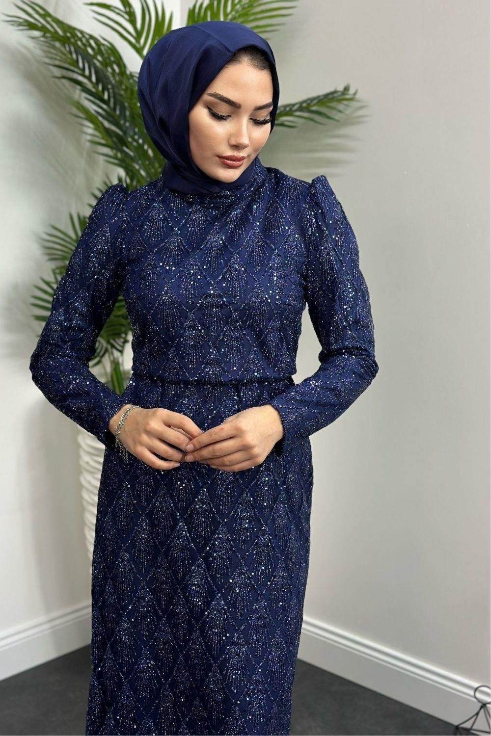 Demet Abiye Lacivert 2177 