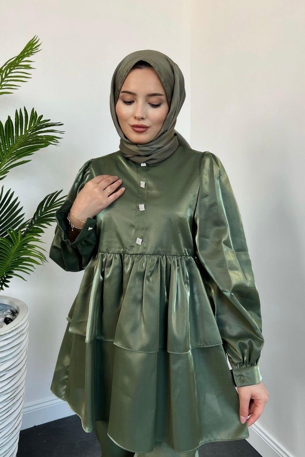 Aysima Pantolon Takım Yeşil 2190 