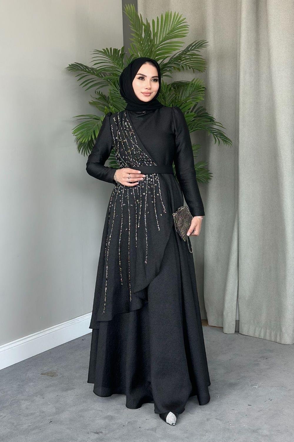 Sıla Abiye Siyah 2199 