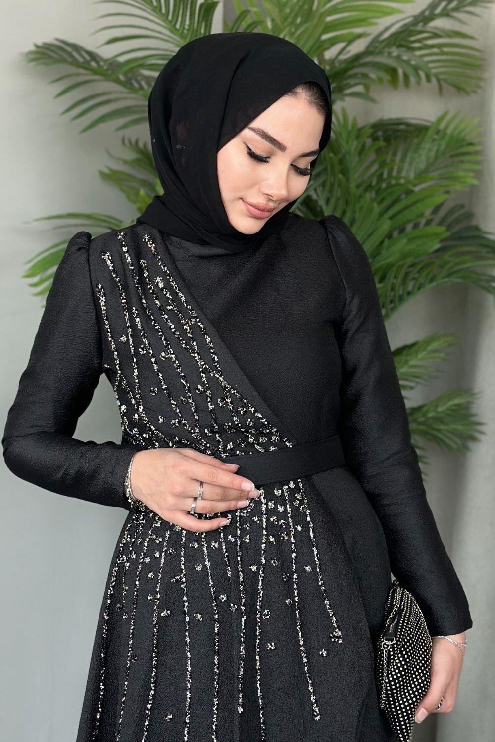 Sıla Abiye Siyah 2199 