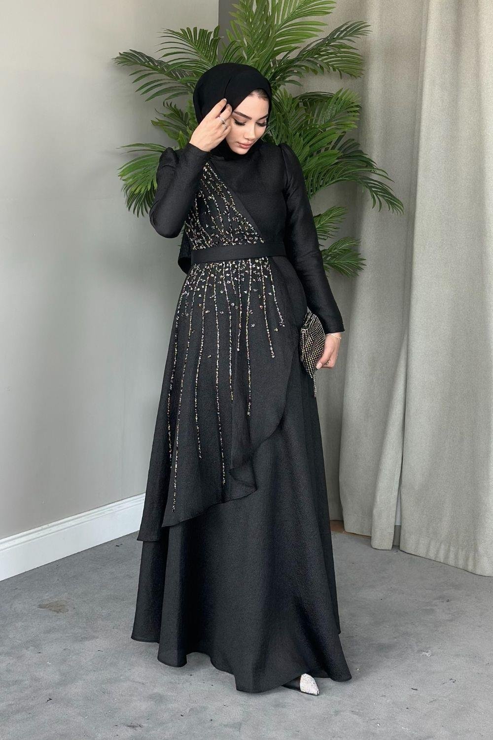 Sıla Abiye Siyah 2199 