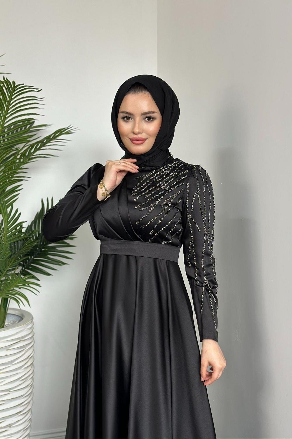 Zühre Abiye Siyah 2201 