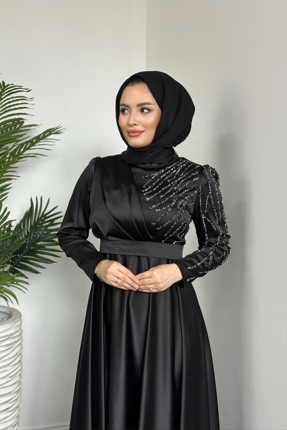 Zühre Abiye Siyah 2201 