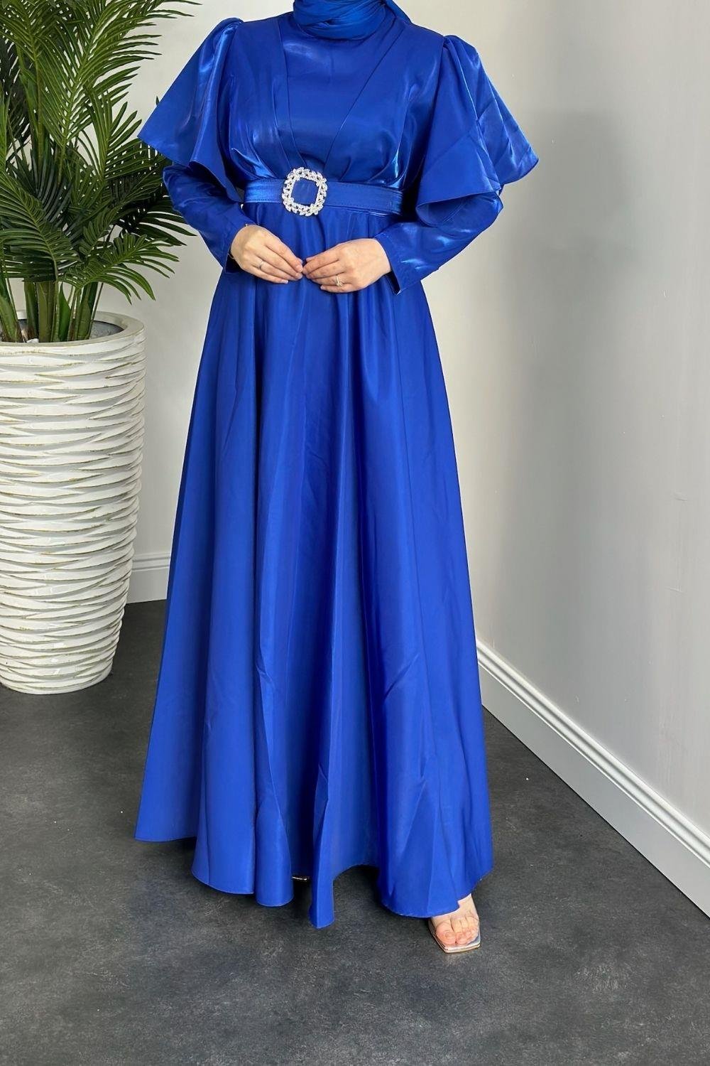 Pelerin Kol Abiye Saks 2209 