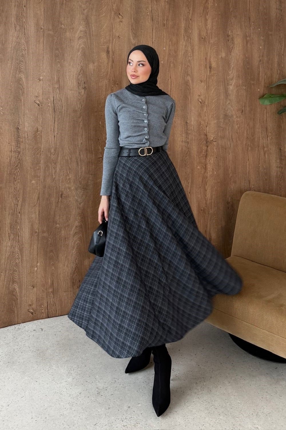 Seylan Ekose Etek Siyah 2253 