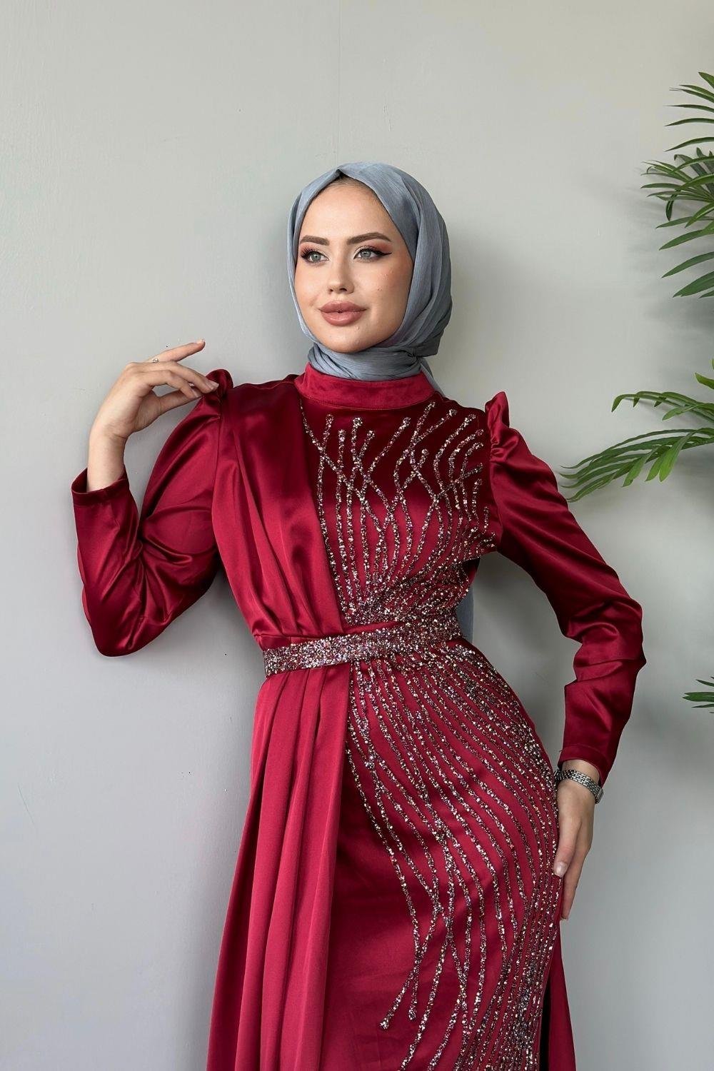 Nurperi Abiye Kırmızı 22970 
