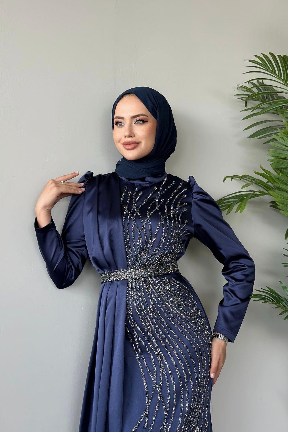 Nurperi Abiye Lacivert 22970 
