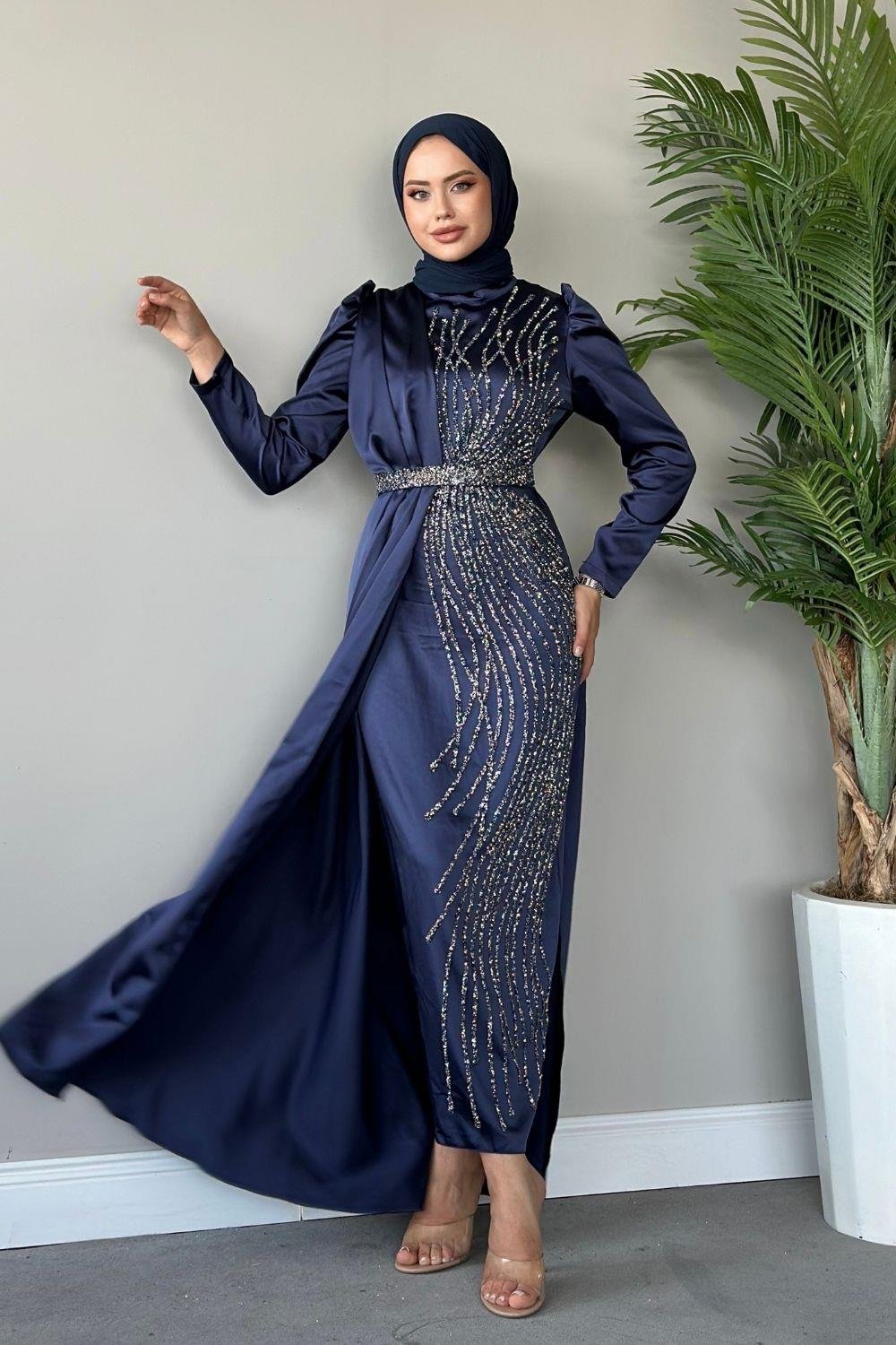 Nurperi Abiye Lacivert 22970 