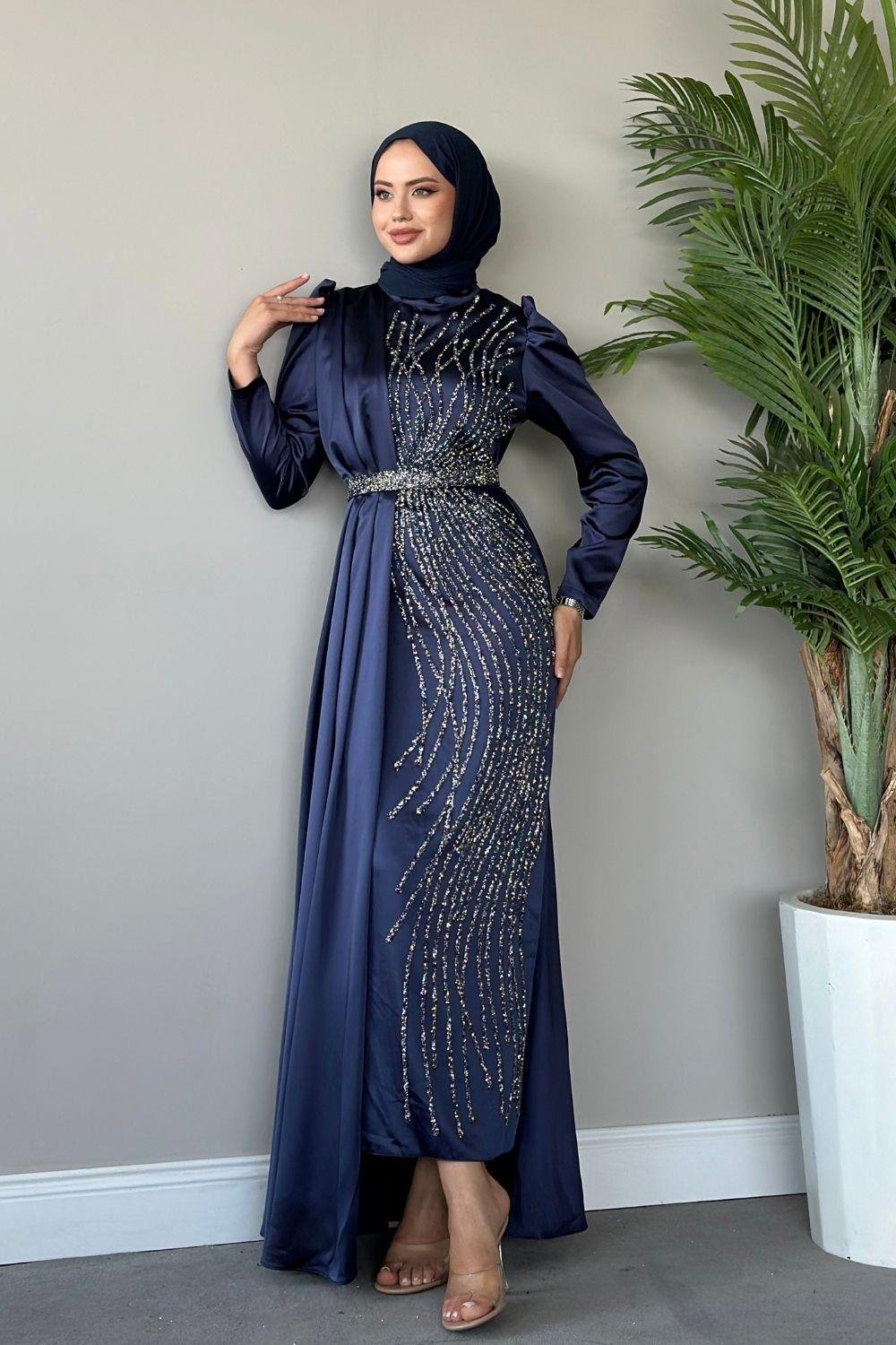 Nurperi Abiye Lacivert 22970 