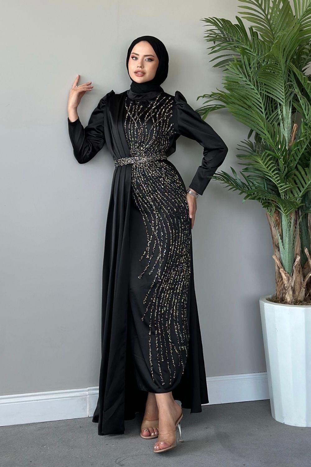 Nurperi Abiye Siyah 22970 