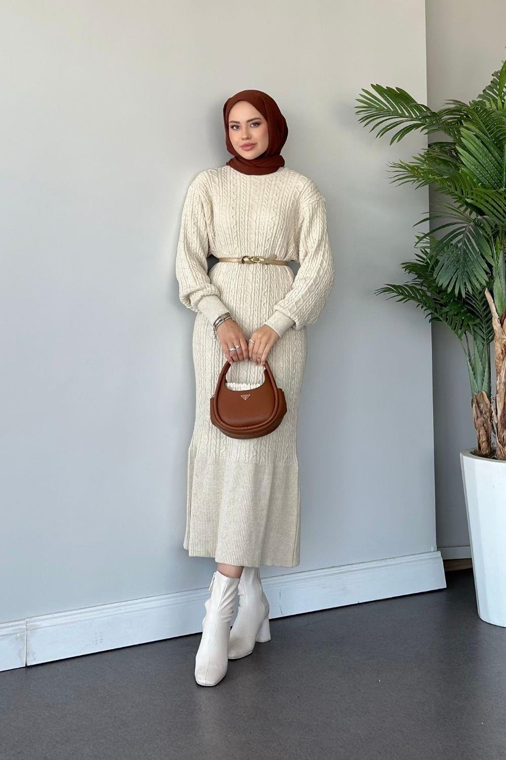 Melissa Triko Elbise Ekru 2298 