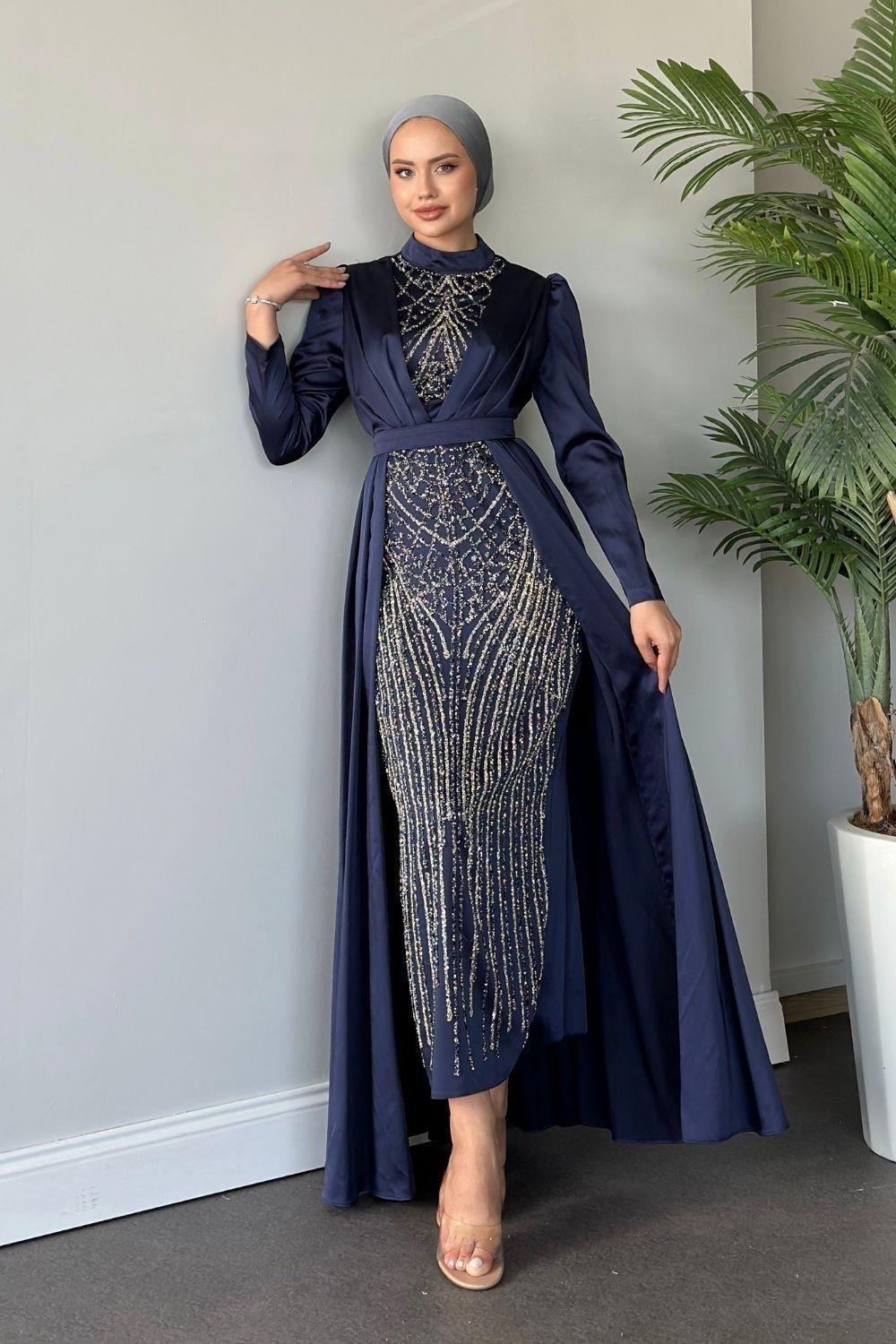 Cansel Abiye Lacivert 230103 