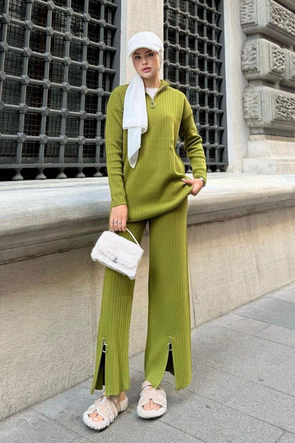 Lena Triko Takım Yağ Yeşili 23010900 