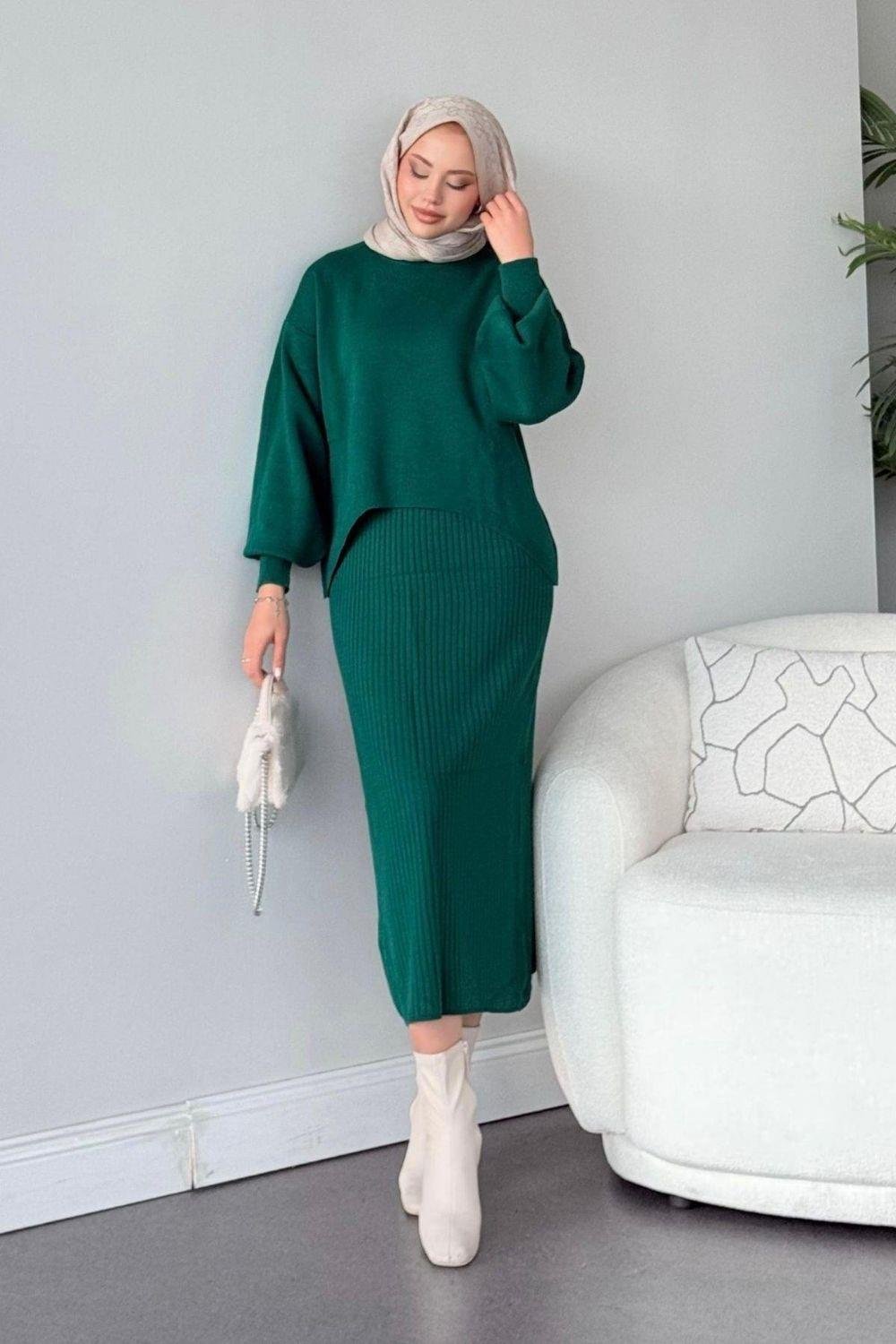 Asel Triko Elbise Zümrüt 23014000 