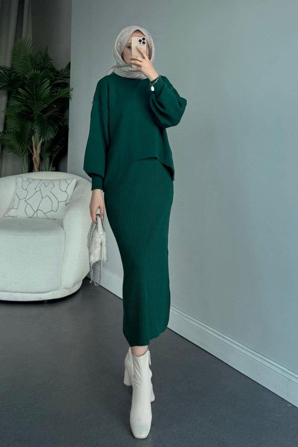 Asel Triko Elbise Zümrüt 23014000 