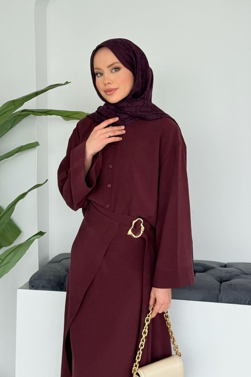 Ruby Etekli Takım Bordo 2302 