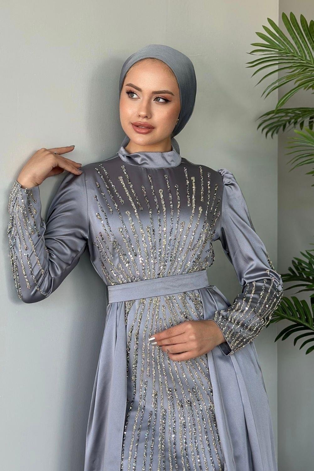 Bige Abiye Gri 23020 