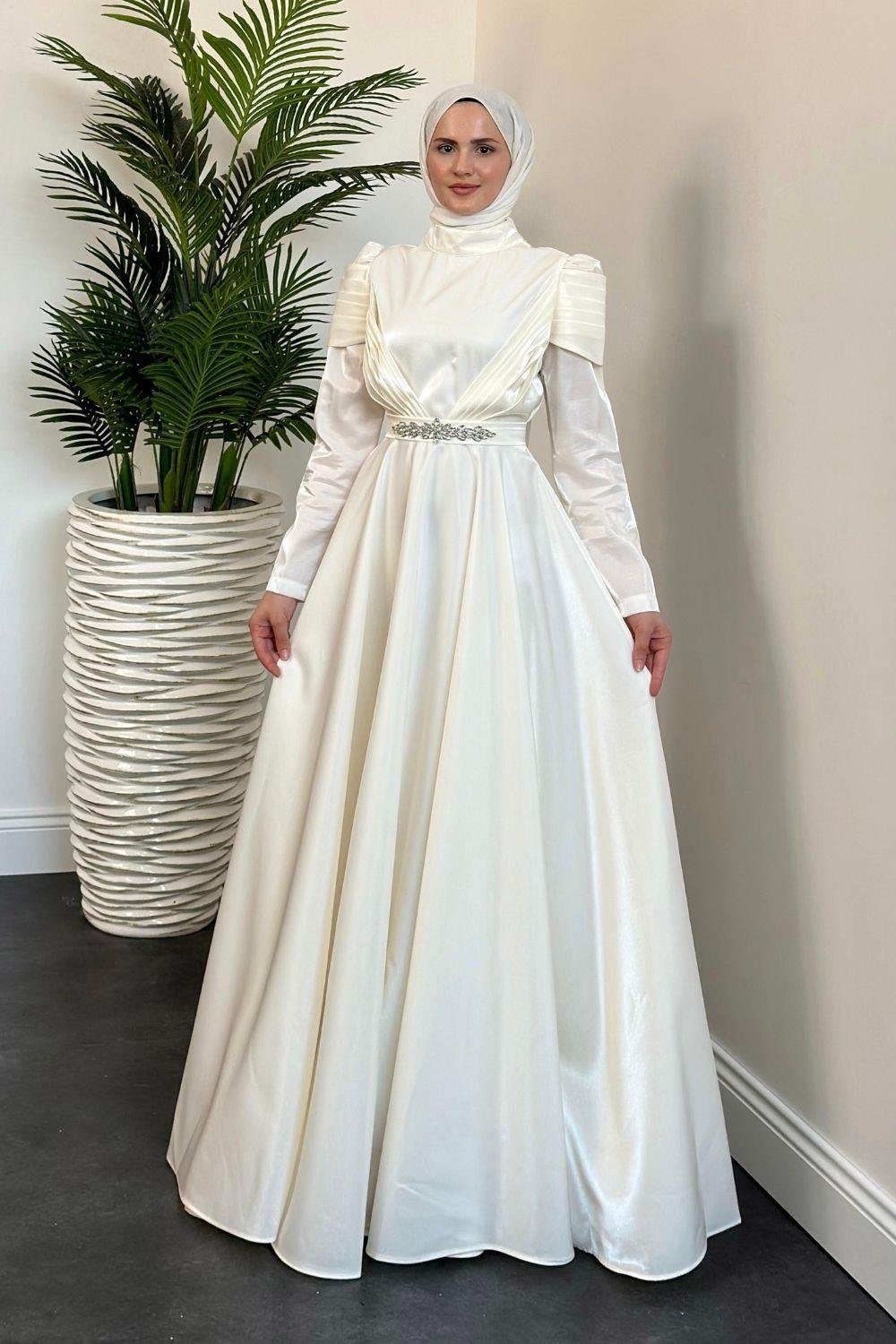 Akgül Abiye Beyaz 23090 