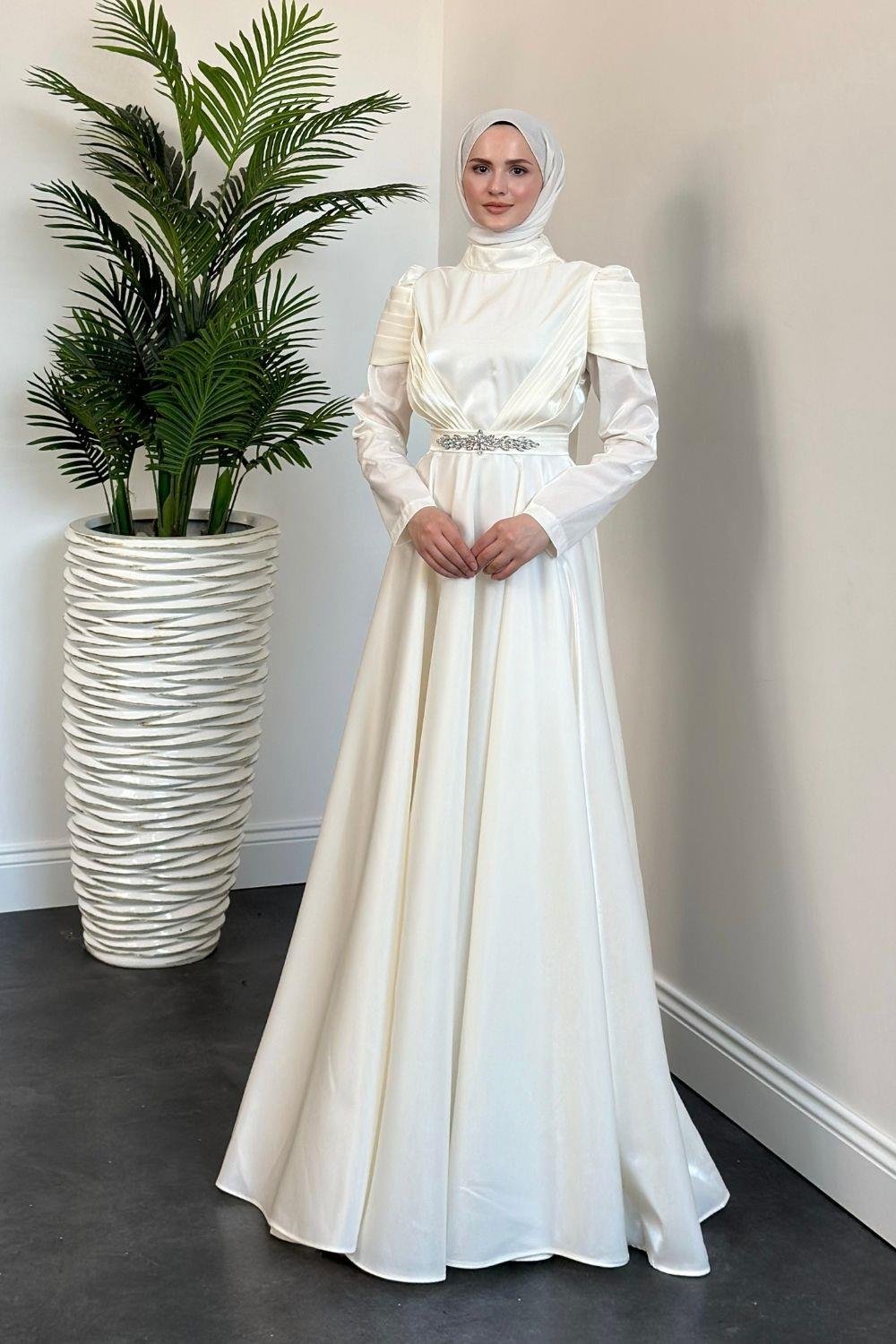 Akgül Abiye Beyaz 23090 