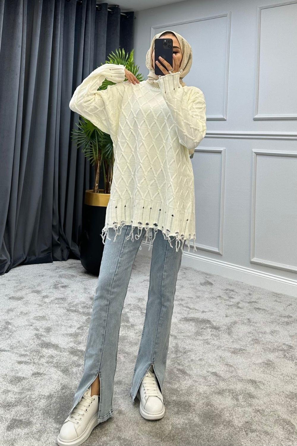 Baklava Desen Kazak Ekru 230910 