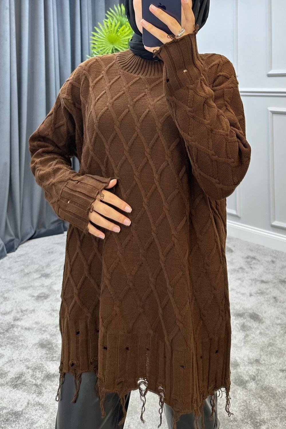 Baklava Desen Kazak Kahverengi 230910 