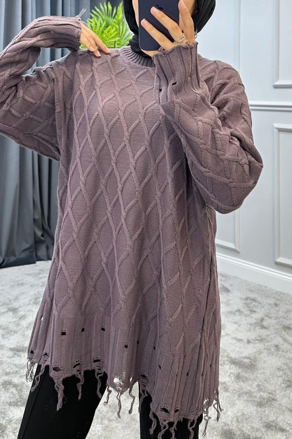 Baklava Desen Kazak Mürdüm 230910 