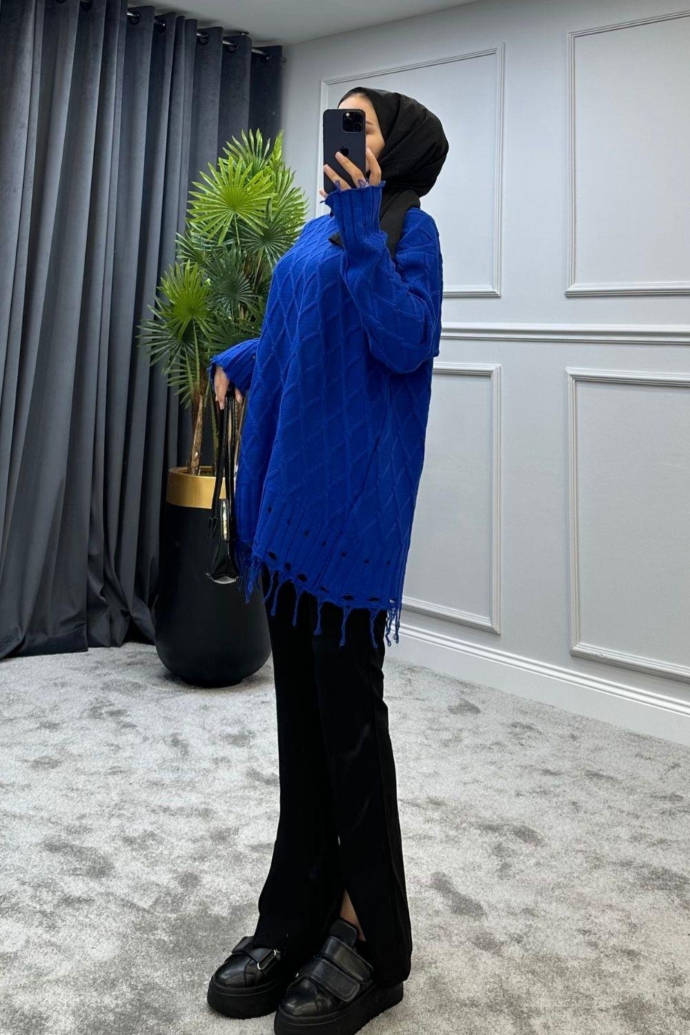 Baklava Desen Kazak Saks 230910 