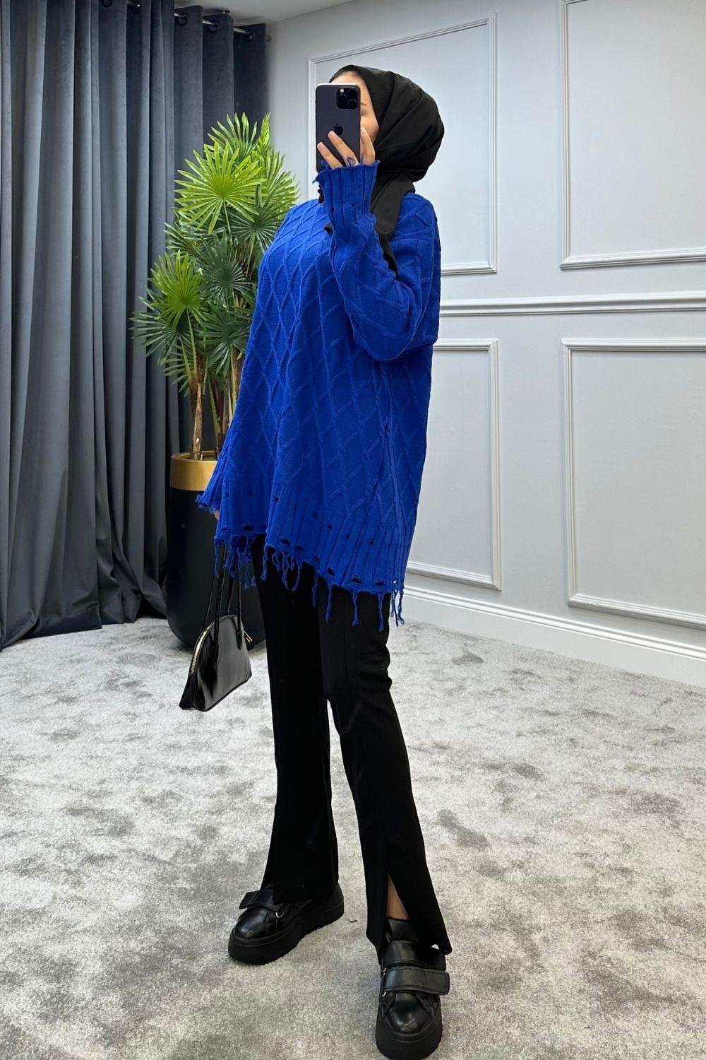 Baklava Desen Kazak Saks 230910 