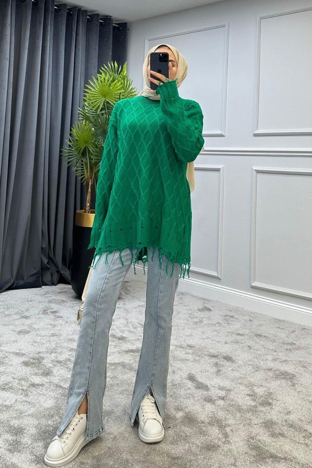 Baklava Desen Kazak Yeşil 230910 