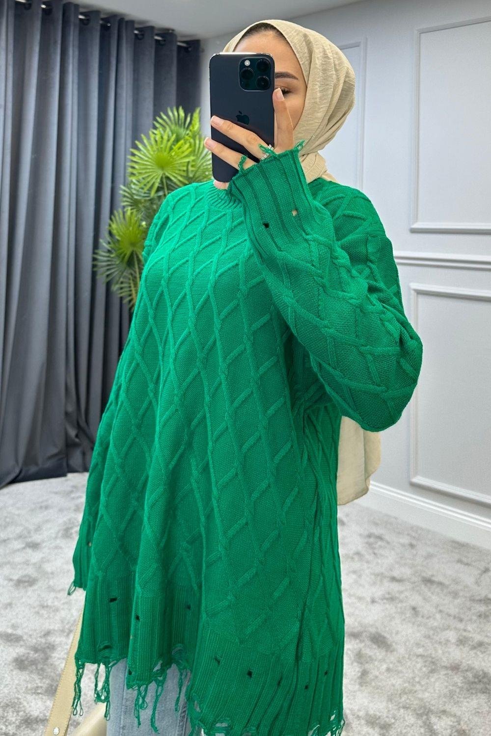 Baklava Desen Kazak Yeşil 230910 