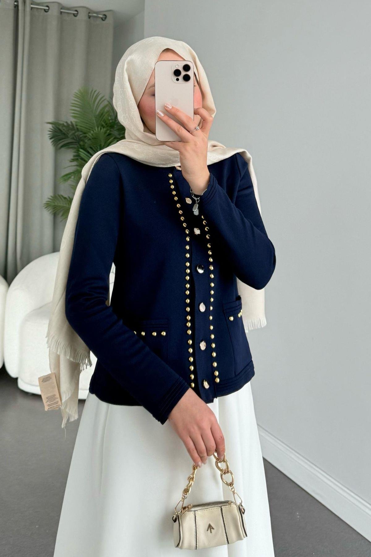 Almira Triko Hırka Lacivert 231350 