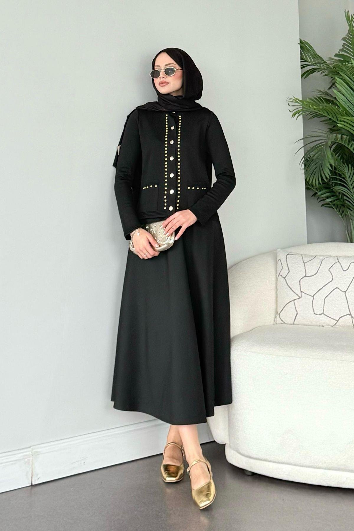 Almira Triko Hırka Siyah 231350 