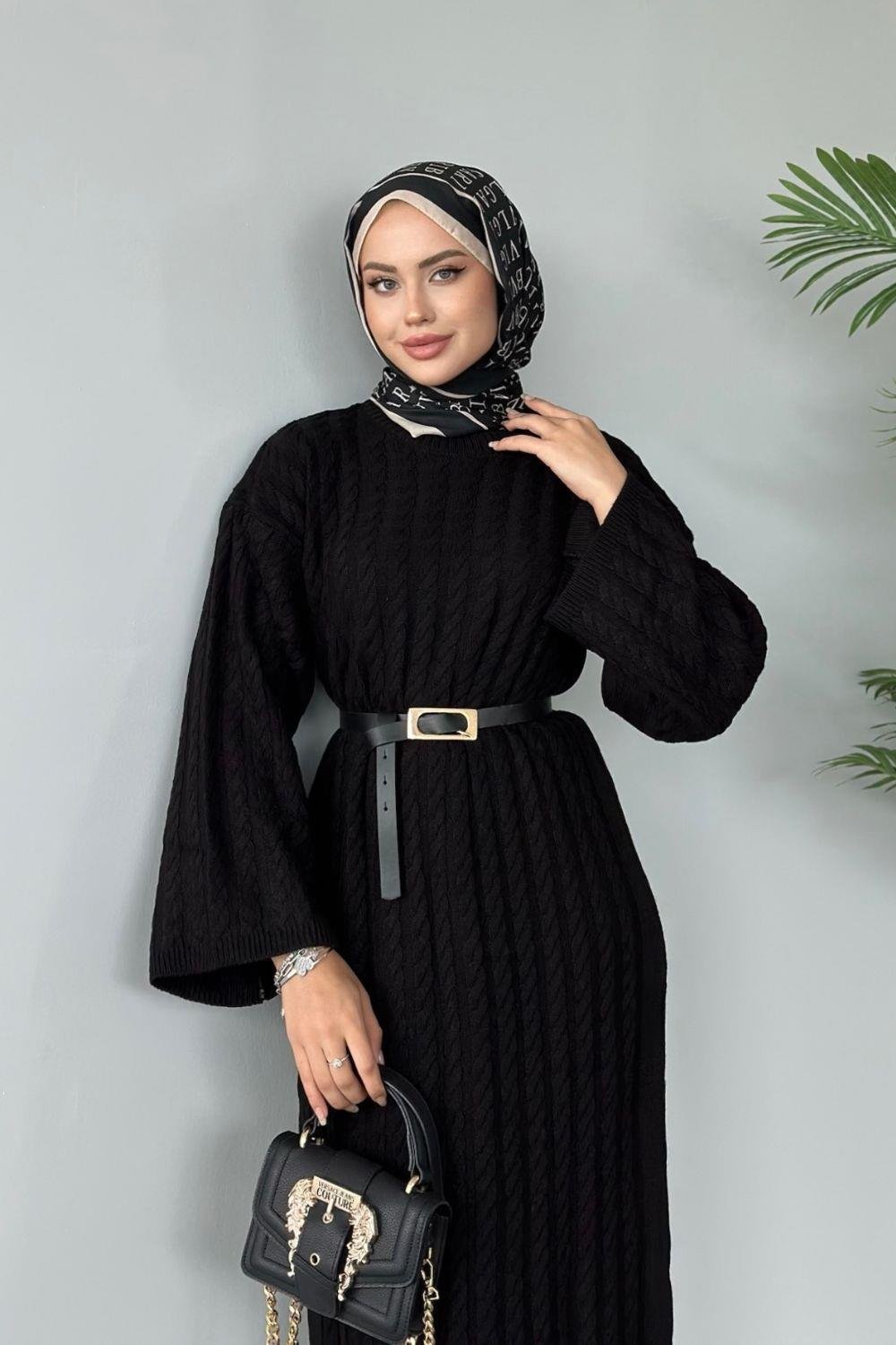 Şura Triko Elbise Siyah 2316 