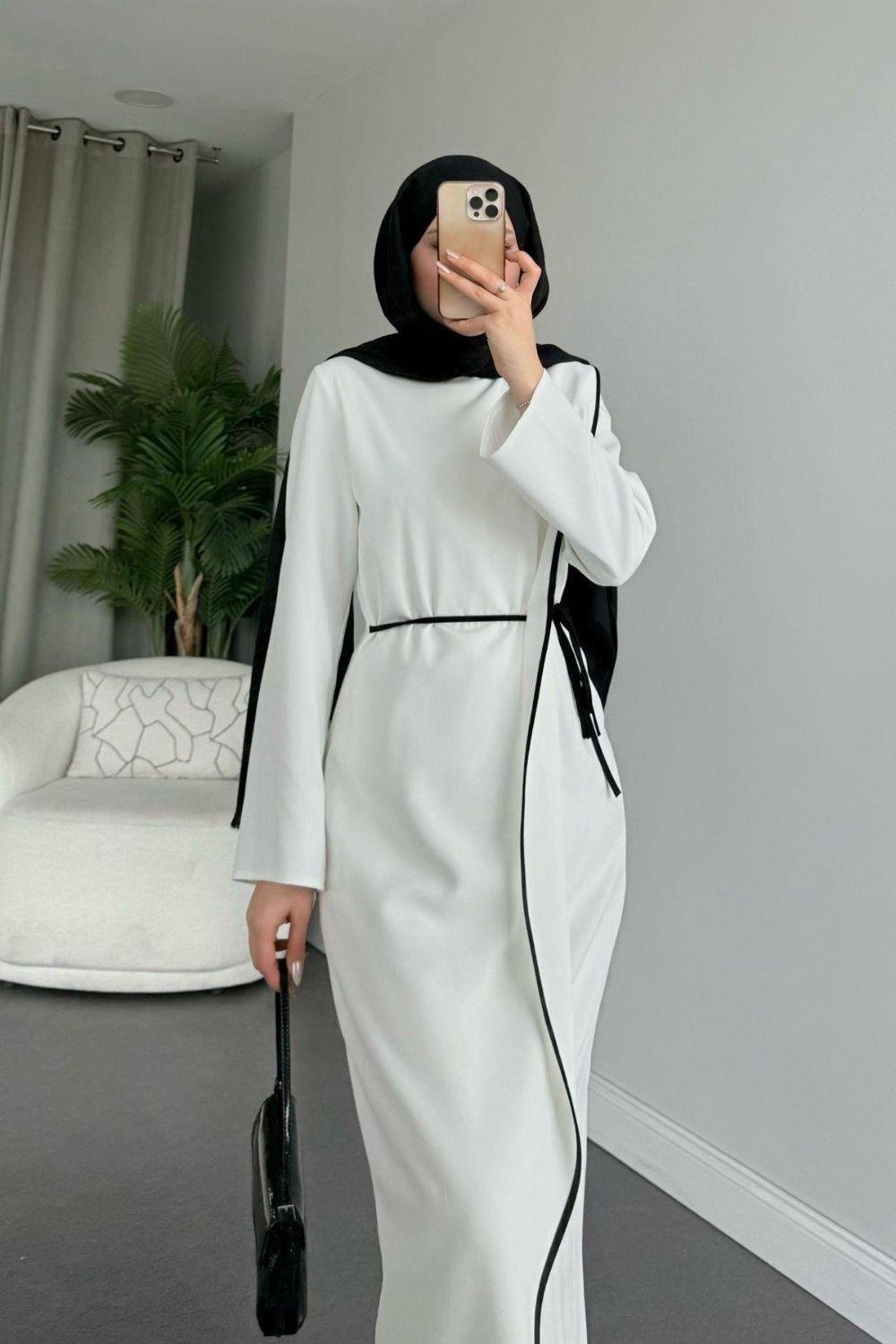 Dilruba Elbise Beyaz 2366 