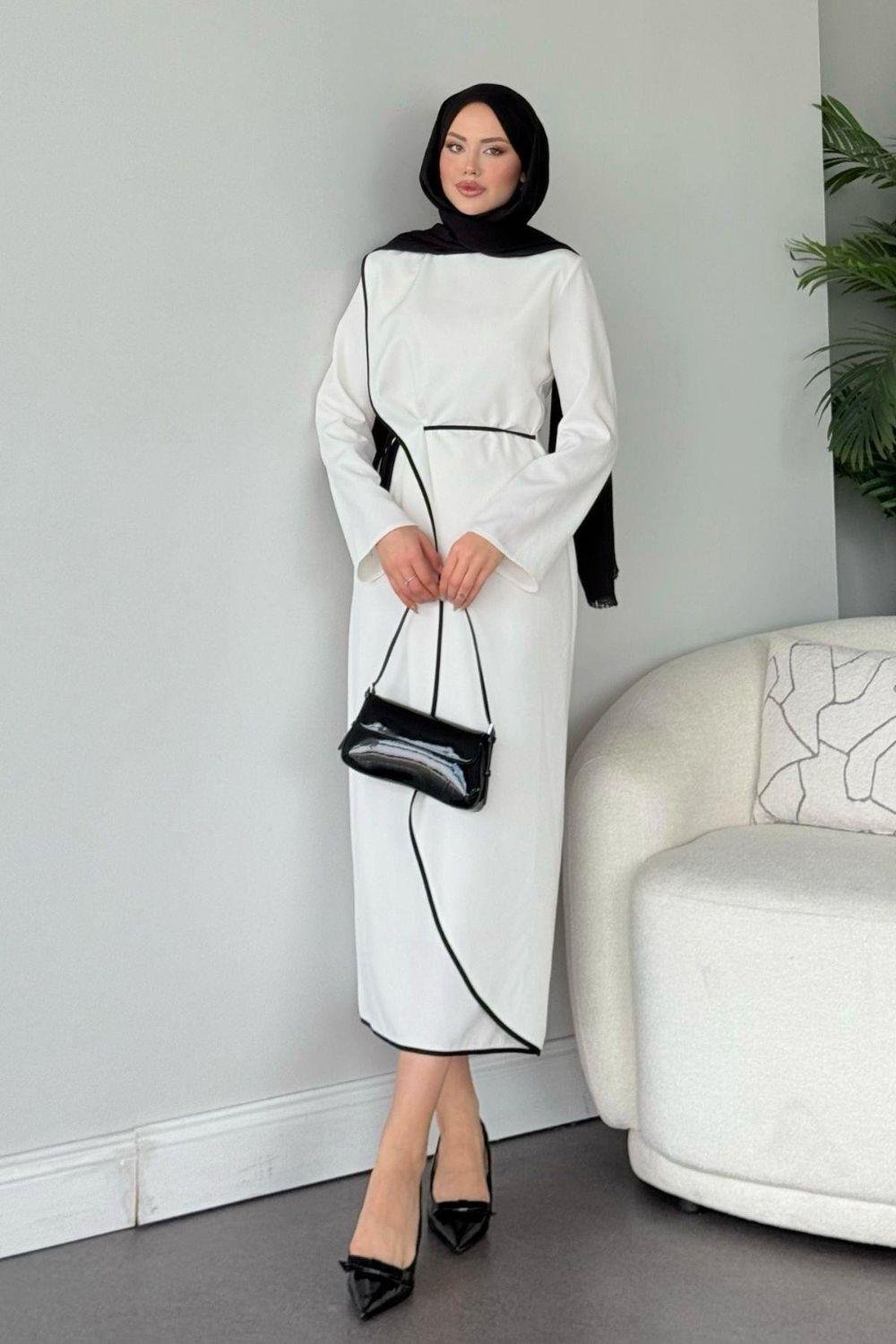 Dilruba Elbise Beyaz 2366 