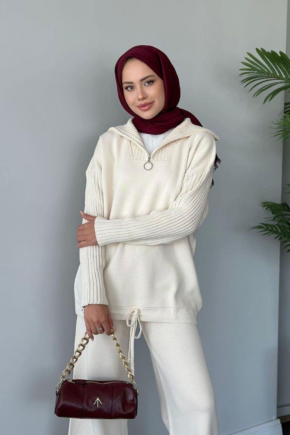 Liney Triko Takım Ekru 2410 