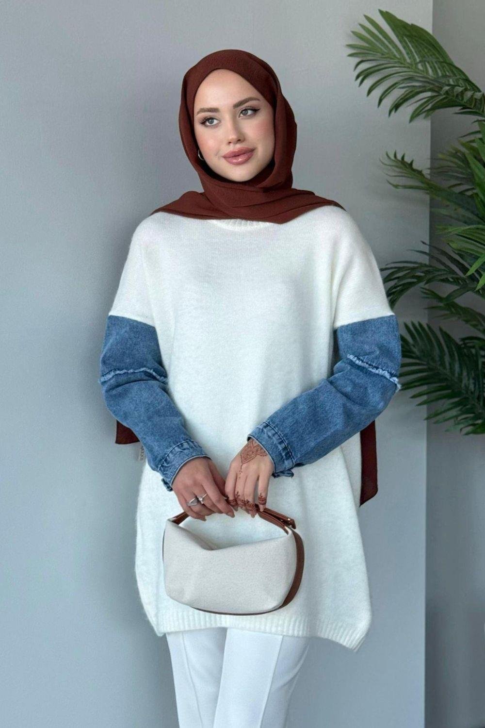 Yamaç Triko Kazak Ekru 241030 