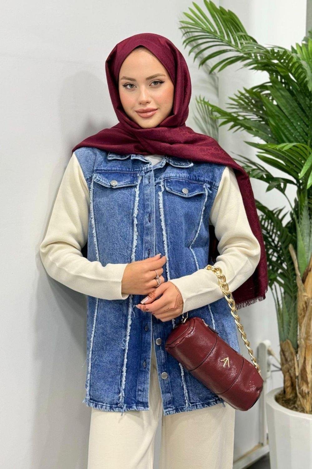 Henna Triko Jeans Takım Ekru 241080 