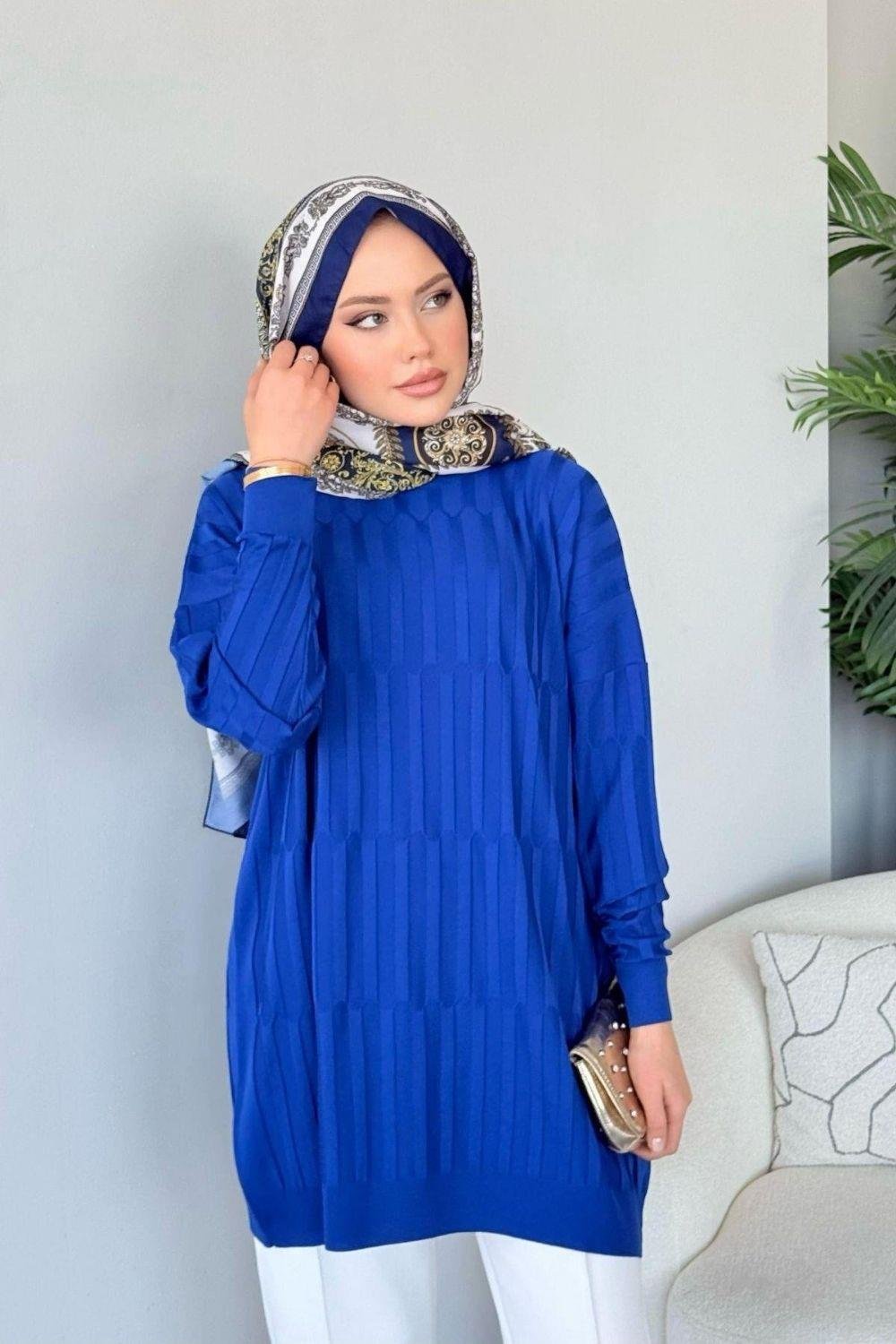 Baklava Desen Tunik Saks 2411000 