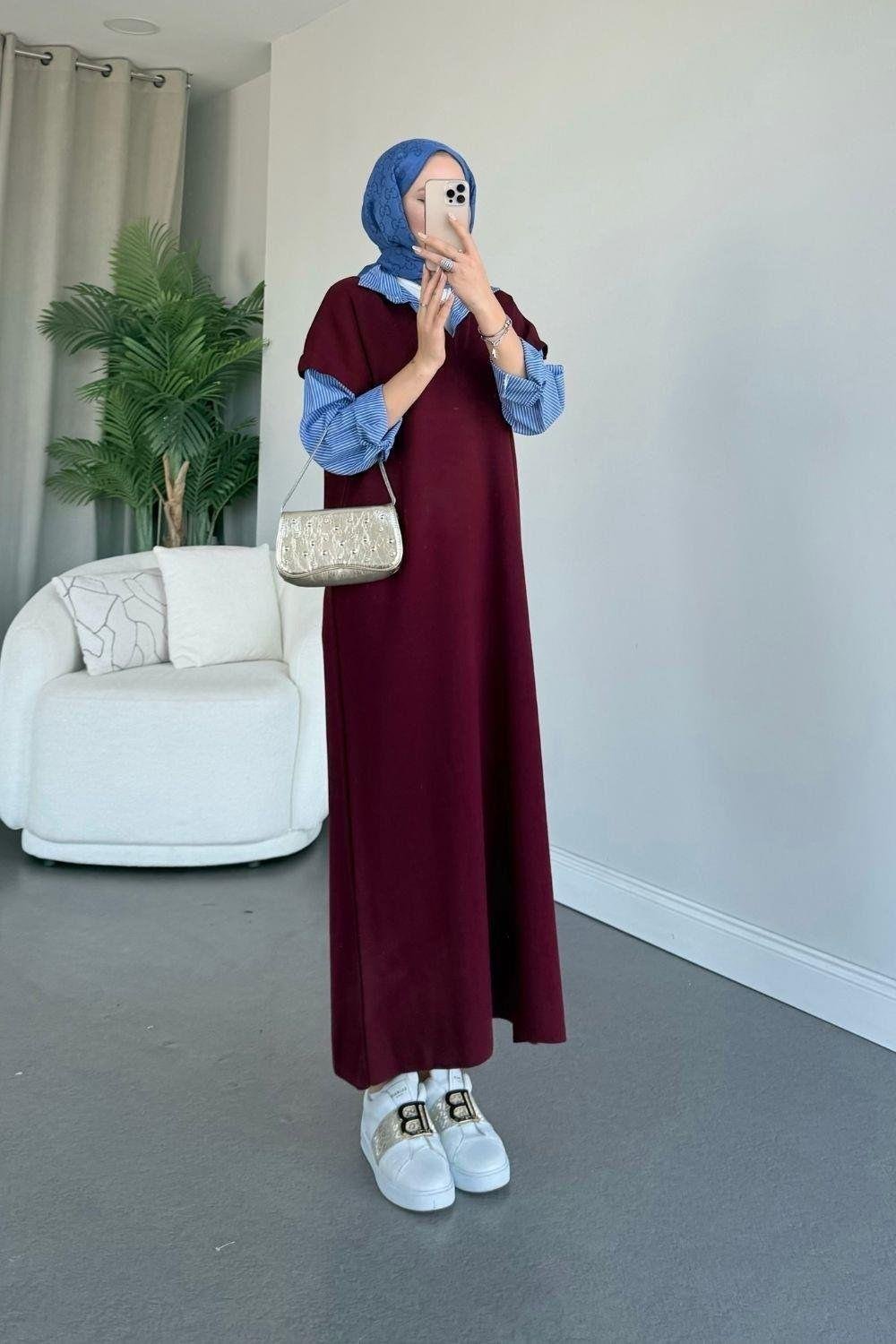 Muadil Elbise Bordo 241110 