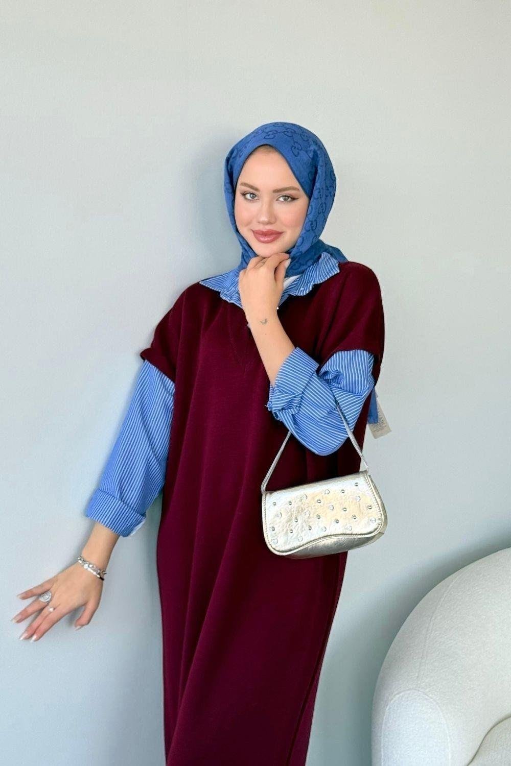 Muadil Elbise Bordo 241110 