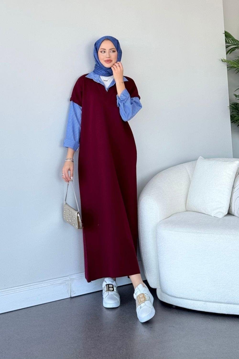 Muadil Elbise Bordo 241110 