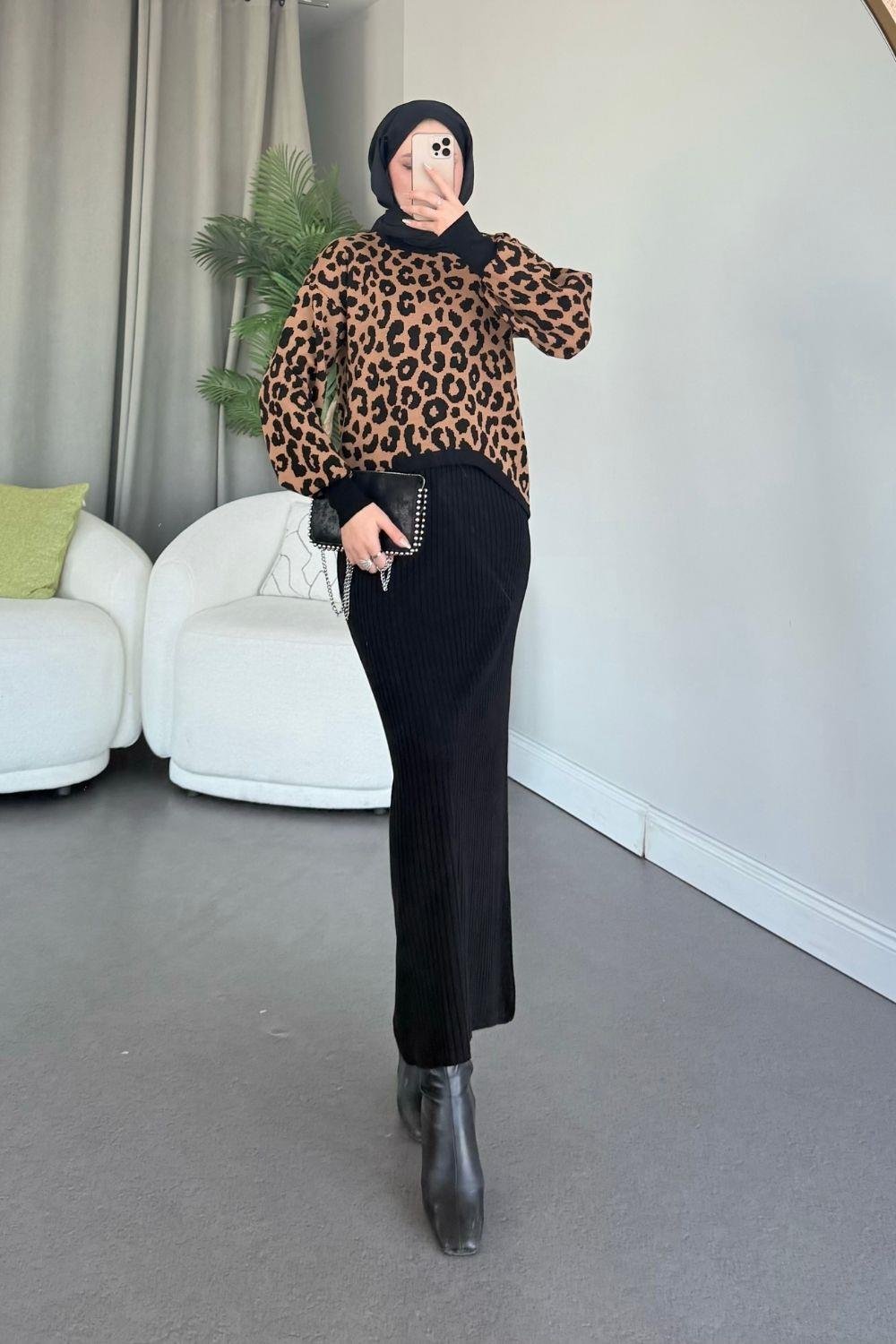 Leo Trriko Elbise Siyah 241170 