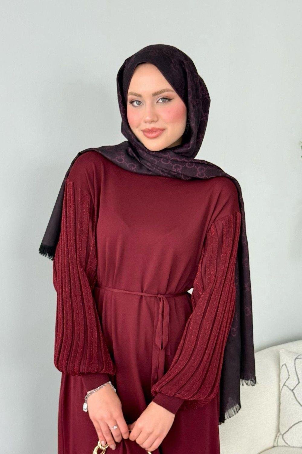 Missina Merserize Elbise Bordo 241330 