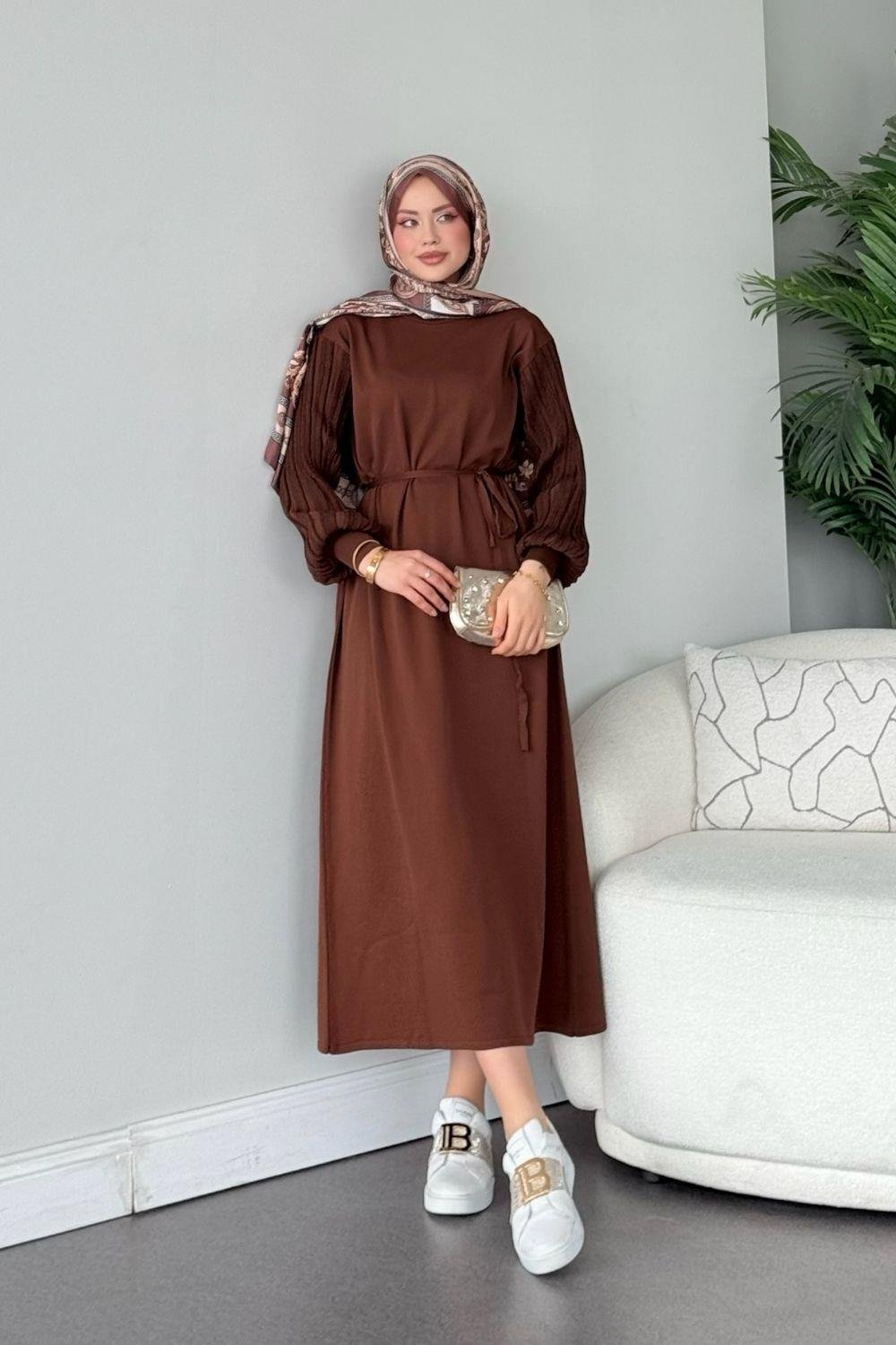 Missina Merserize Elbise Kahverengi 241330 