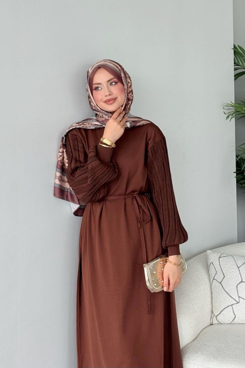 Missina Merserize Elbise Kahverengi 241330 